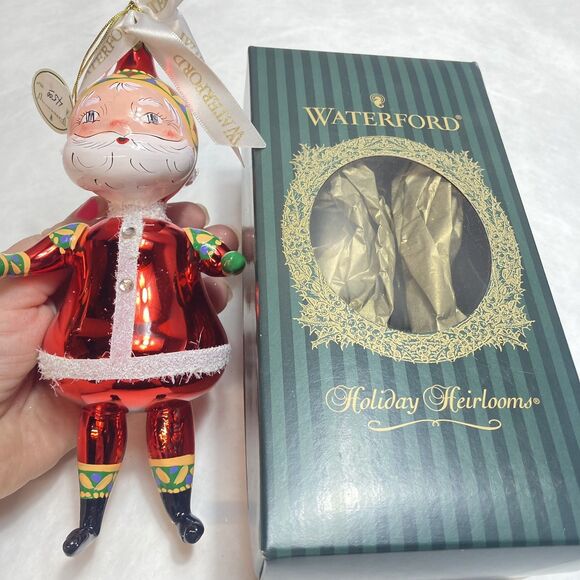Waterford Yesteryear Santa Holiday Heirlooms Christmas Ornament EUC W/box - Picture 1 of 8